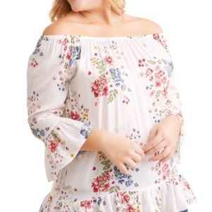 White Floral Blouse